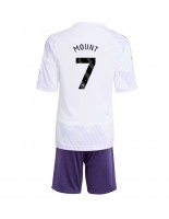 Manchester United Mason Mount #7 Venkovní dres pro děti 2025-26 Krátký Rukáv (+ trenýrky)